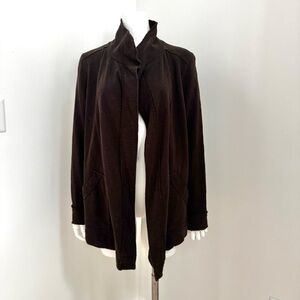 Eddie Bauer Rich Dark Brown Women's Cardigan 1X